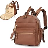 miss fong Small Diaper Bag Mini Diaper Bag Backpack Mini Backpack with 11 Pockets Baby Diaper Bag with Hand Sanitizer Holder, 2 Insulated Pockets