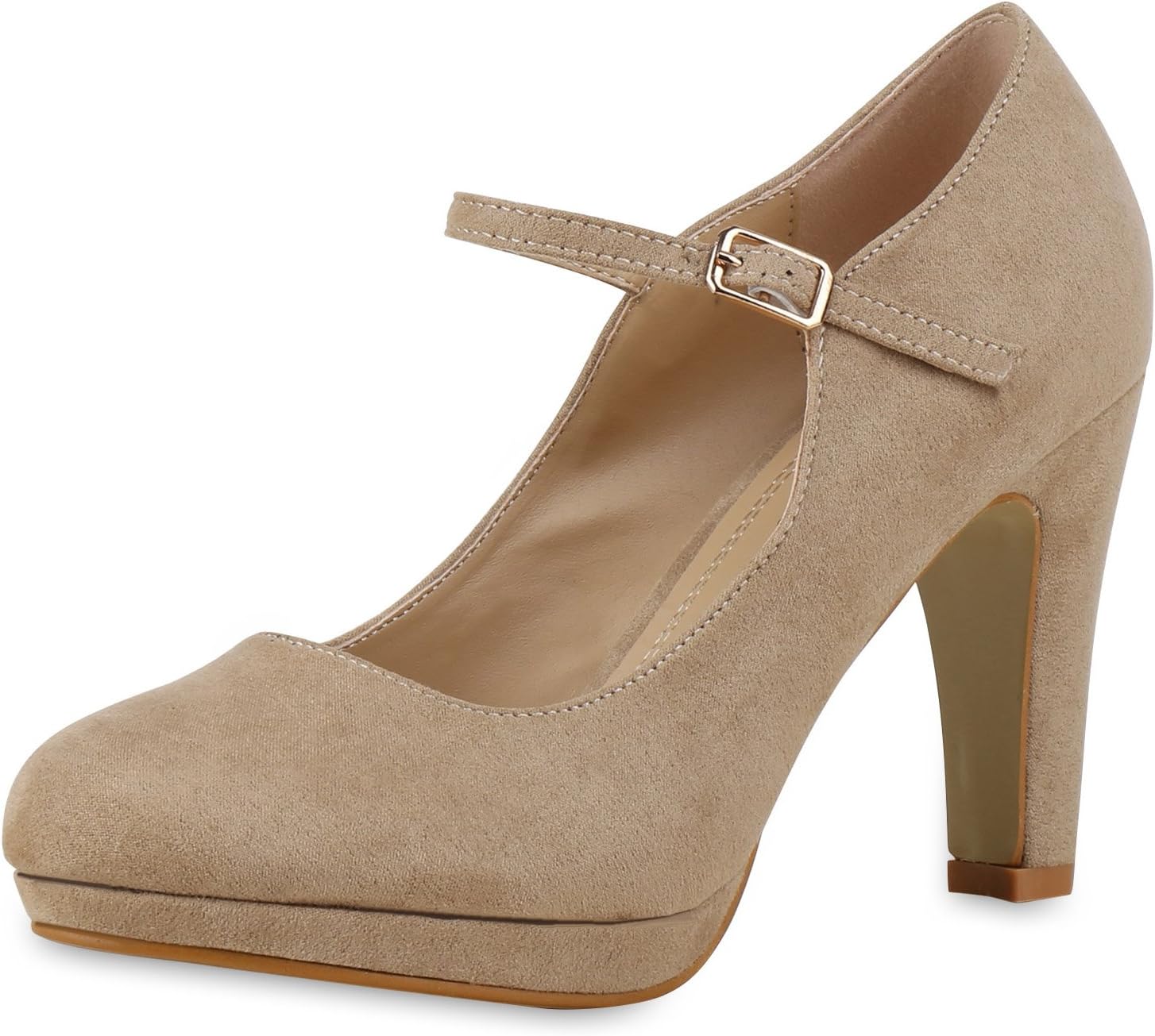 SCARPE VITA Women Pumps Mary Janes Platform Front 160320 Creme UK 5 EU 38