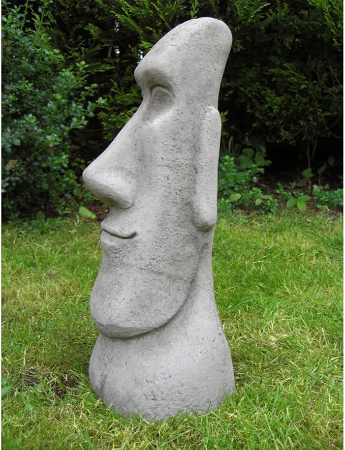 Garden Ornaments by Onefold EH2 Easter Island Moai Single Head Stone