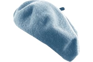 TZ PROMISE Women's French Beret Hat Solid Color Plain Wool Classic Traditional Artist Cap