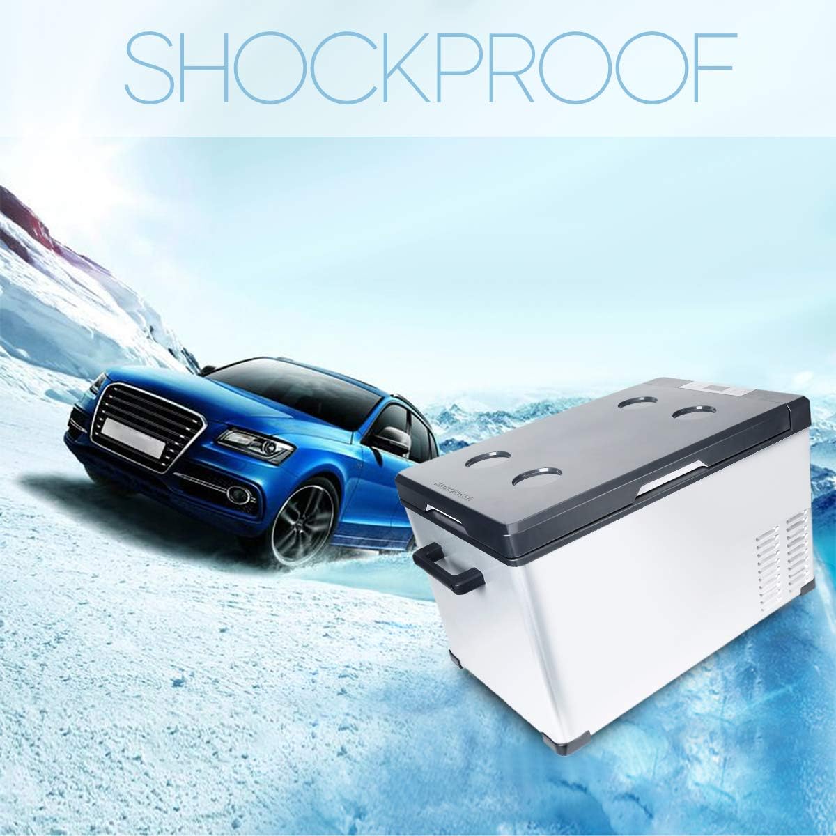 Aspenora Car Refrigerator 30Quart Portable Freezer Compressor Electric Cooler Car Fridge