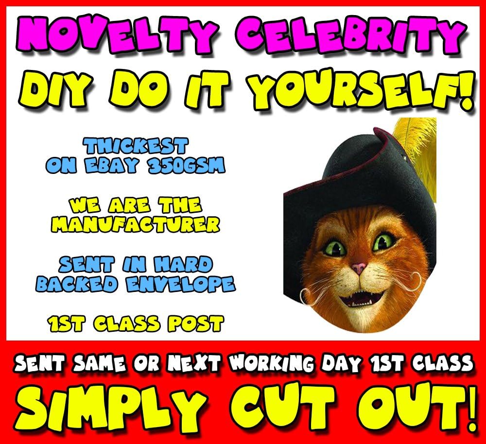 DIY - Do It Yourself Face Mask - Puss In Boots Celebrity Face Mask