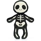 Jellycat Skeleton Bob Stuffed Toy, 13 inches - Spooky Halloween Plush - Classic Children's Gift
