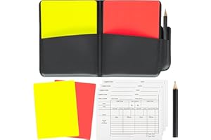 HIGHRAZON Soccer Referee Cards Set,Red and Yellow Cards for Soccer with Record Paper, Pencil, Card Storage Wallet,Soccer Referee Kit for Football Volleyball Rugby Baseball Matches,Training,Sports Games