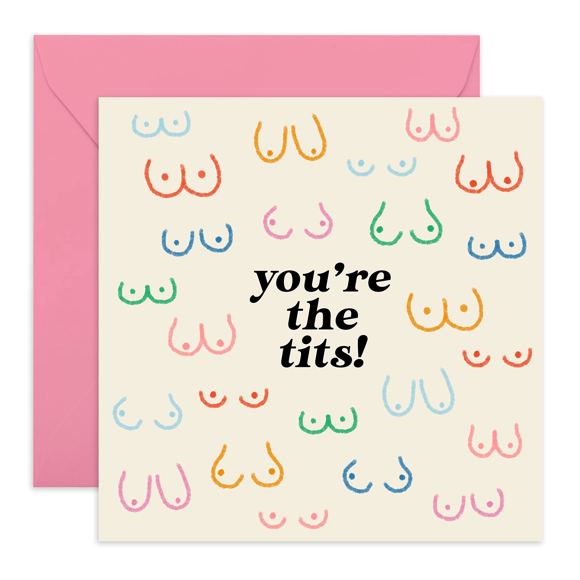 Central 23 - Funny Birthday Card for Friends - 'You’re The Tts' - Humorous Birthday Cards for Women Wife Sister - Comes With Fun Stickers
