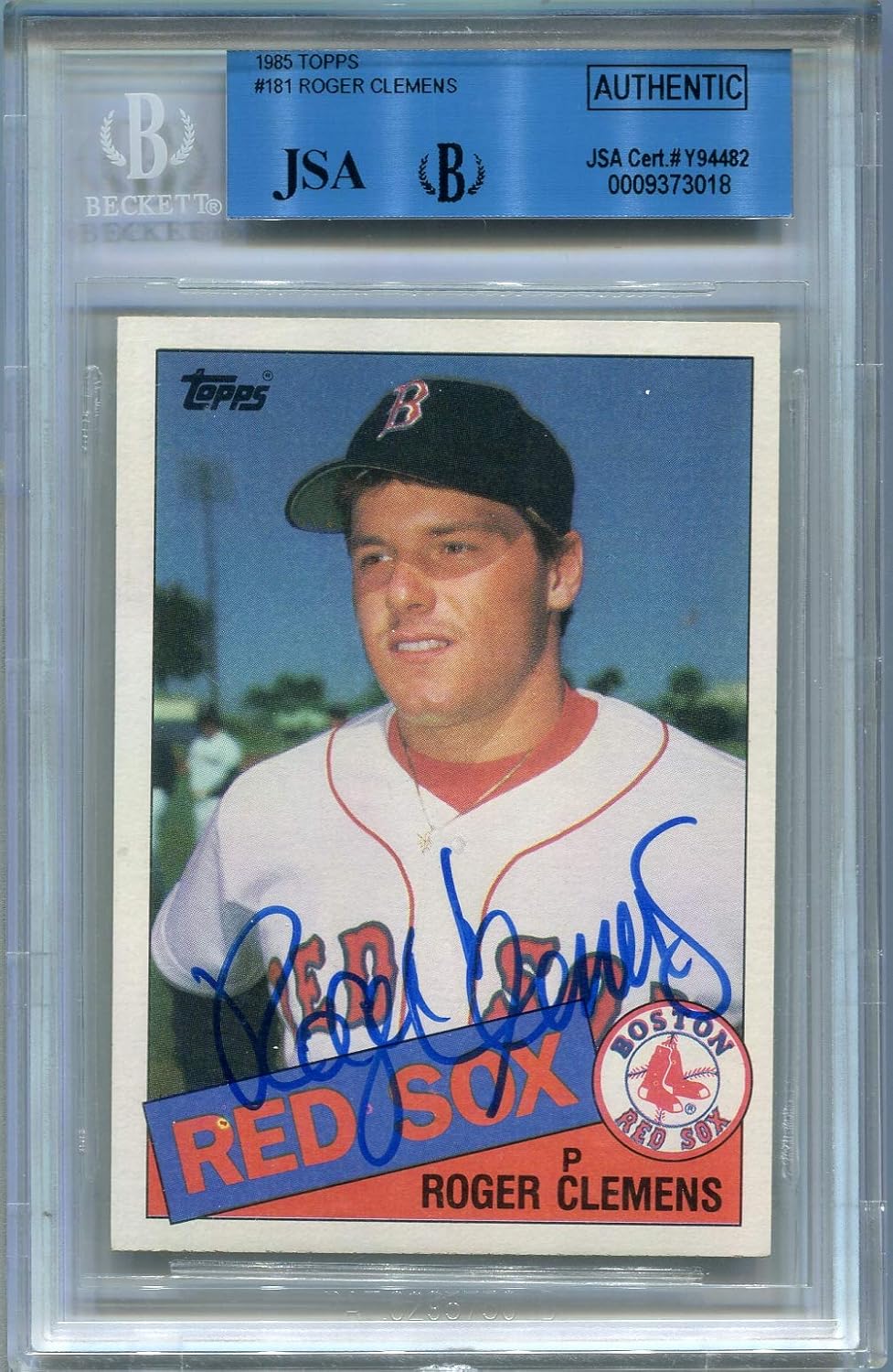 Roger Clemens Rookie Boston Red Sox BGS Certified Authentic Autograph