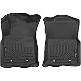 Husky Liners Weatherbeater Floor Mats | Fits 2018 - 2024 Toyota Tacoma, DOUBLE CAB & ACCESS CAB ONLY (Manual Trans w/Shifter) | Front Row, 2-pc Black - 13981