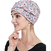 Alnorm 100% Cotton Fashion Headwear Chemo Caps with Stretchy Band for Hair Loss Women