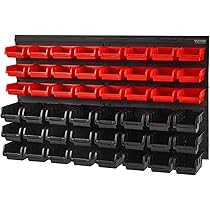VEVOR Plastic Storage Bins 12 Pack (11 X 5 X 5-Inch), Hanging Stackable Storage Organizer Bins, Heavy Duty Stacking Containers For Closet, Garage, Office, Home, Pantry Or Small Parts Organization - View #6
