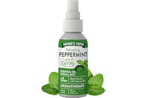 Nature's Truth Peppermint Essential Oil Spray | 2.4 Fluid Ounces | for Aromatherapy | Plant Based, Non-GMO & Gluten Free