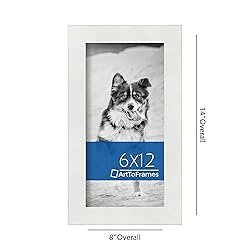 ArtToFrames 6x12 Inch White Picture Frame, This