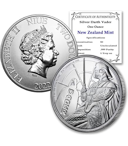 2022-1 oz Niue Silver Star Wars Darth Vader $2 Seller BU