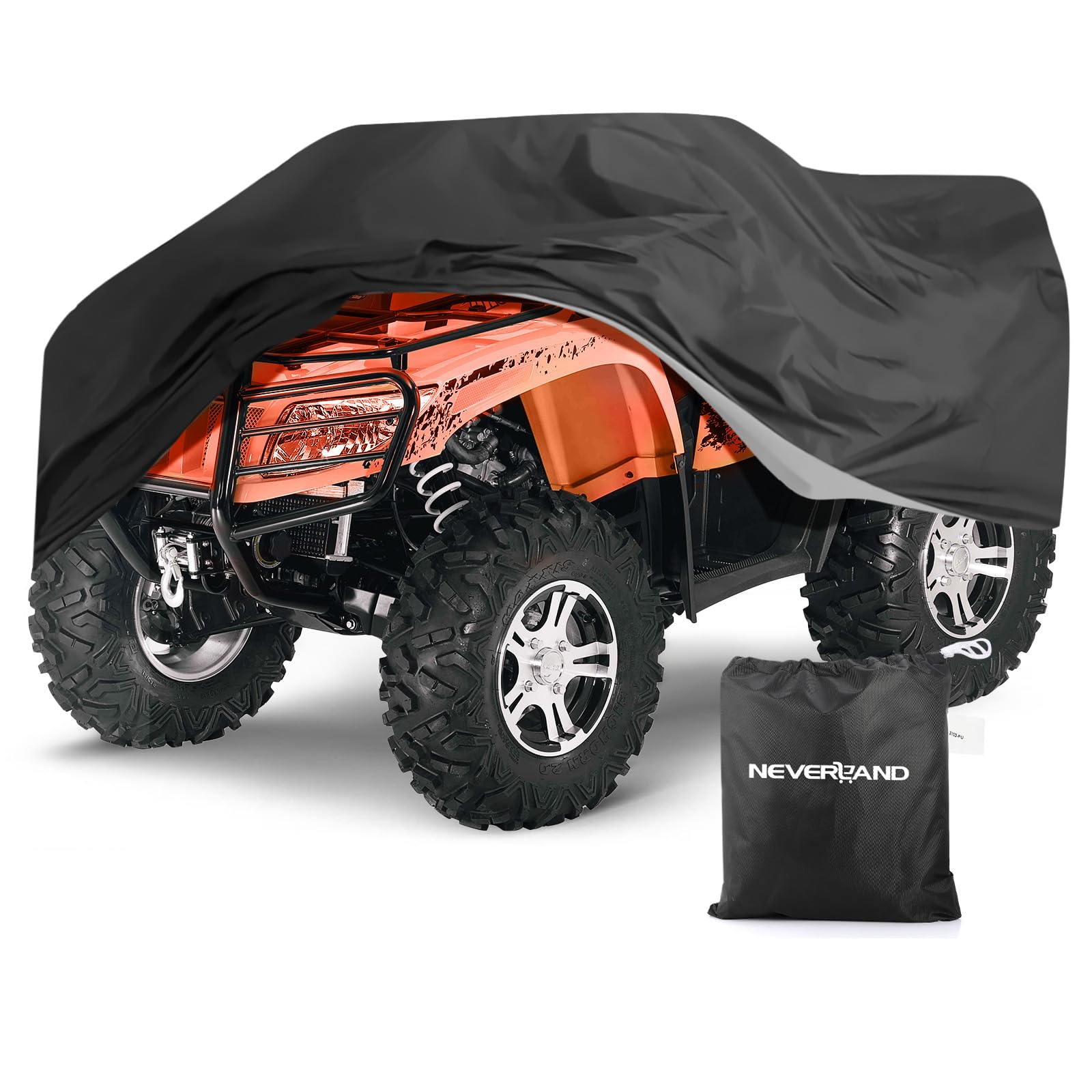 NOVSIGHT NEVERLAND ATV Cover Outdoor Winterproof Waterproof Dust Rain UV Protection Universal 190T Black XL (210 x 120 x 115 cm)