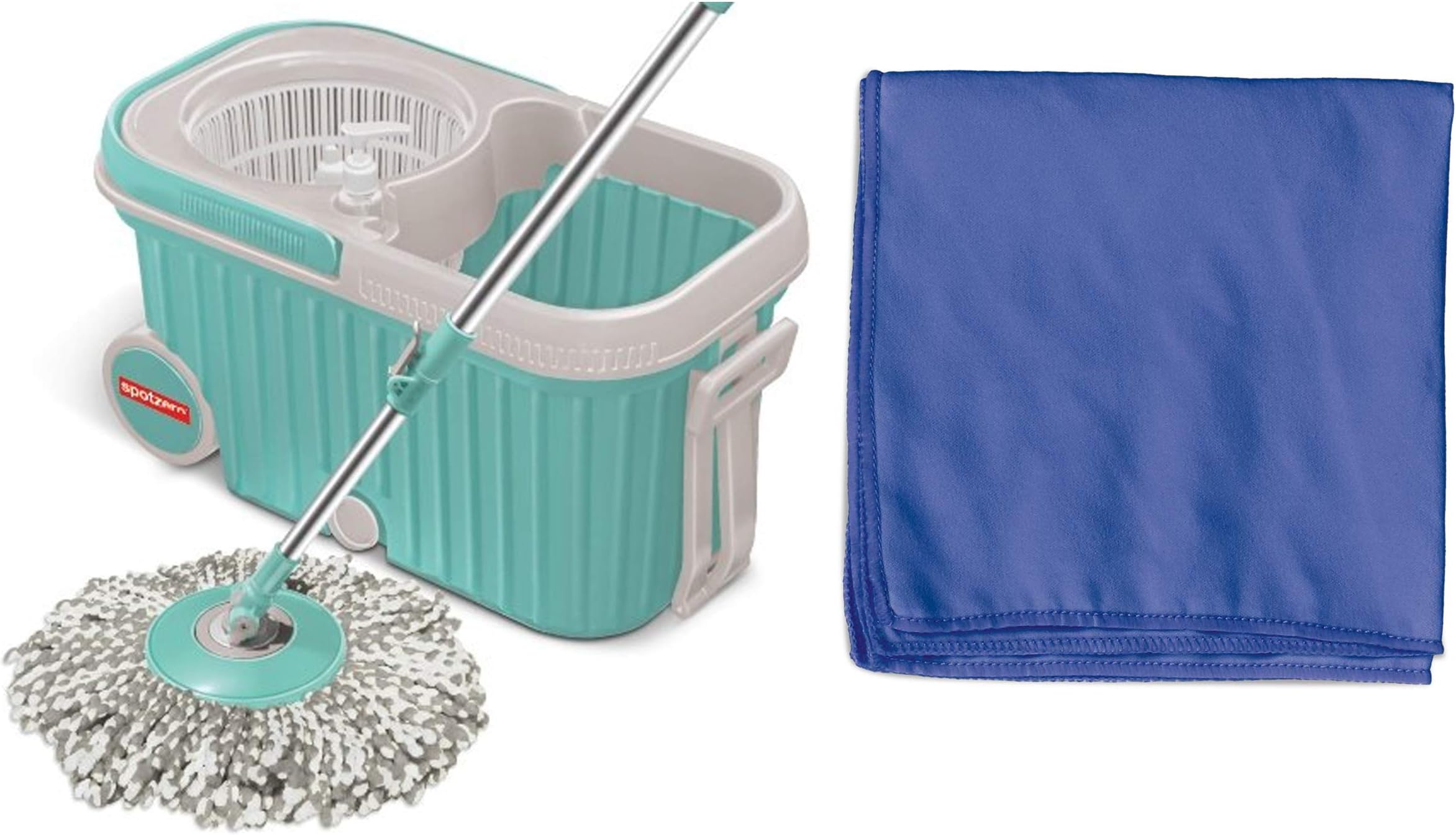 Spotzero by Milton E-Elite Spin Mop with Super Soft Microfiber Cloth
