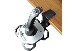 WELLMETE Clamp-on Desk Mount for Flight Sim Joystick-Compatible with Logitech G Extreme 3D PRO Joystick Adjustable Enduring Steel Mount Holder for Hotas Flight(Knob Type)