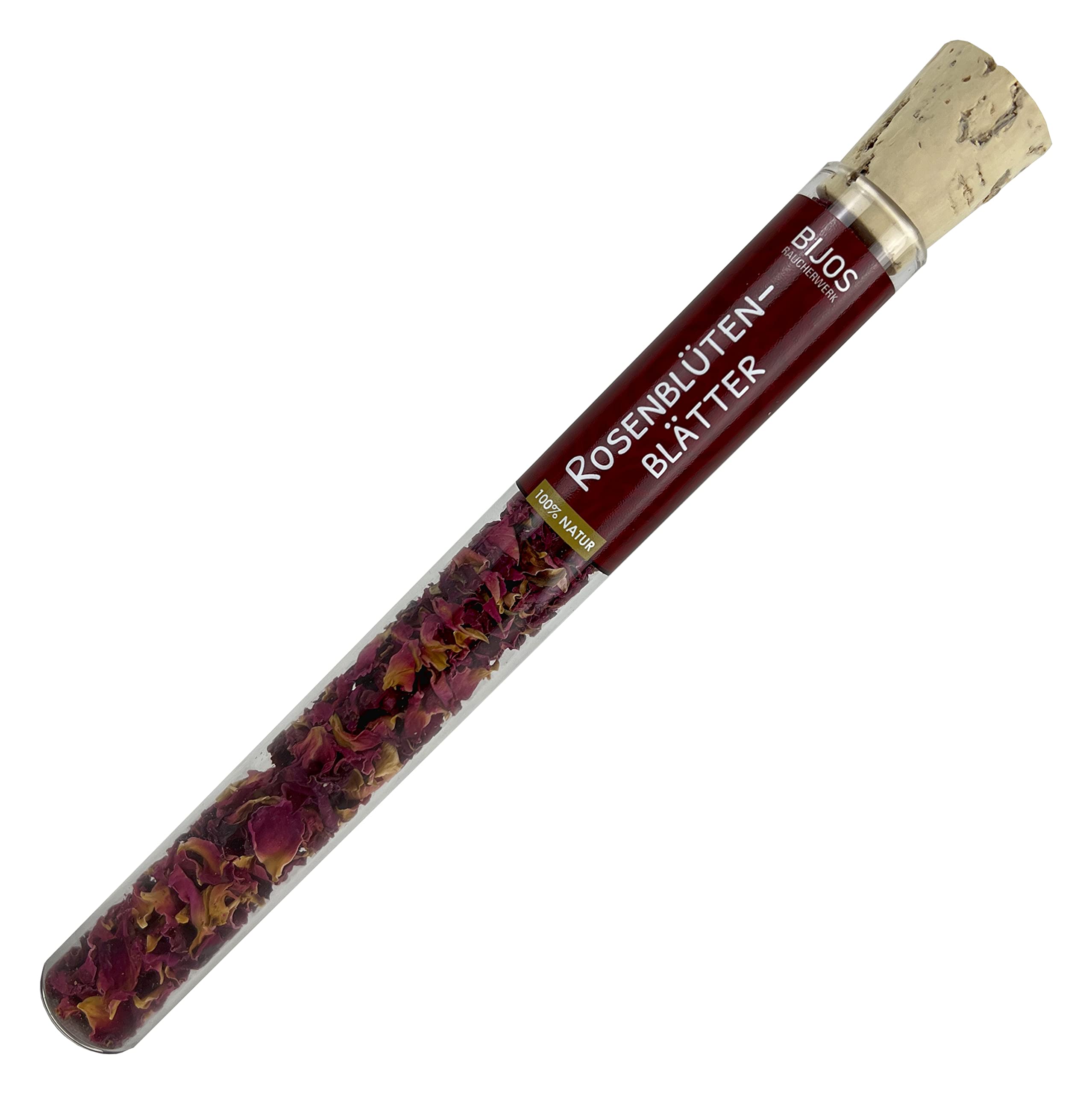 Bijos incense mixture in a 35 ml glass tube ROSE PETALS and BLOSSOMS- supports connections, reconciliations and harmony