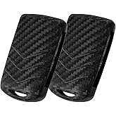 WORCAS 2 Pcs Key Fob Cover Carbon Fiber Pattern Silicone Case Compatible with Mazda 3 Mazda 6 CX-3 CX-5 CX-9 CX-30 3 4 Universal Button Keyless Entry Remote