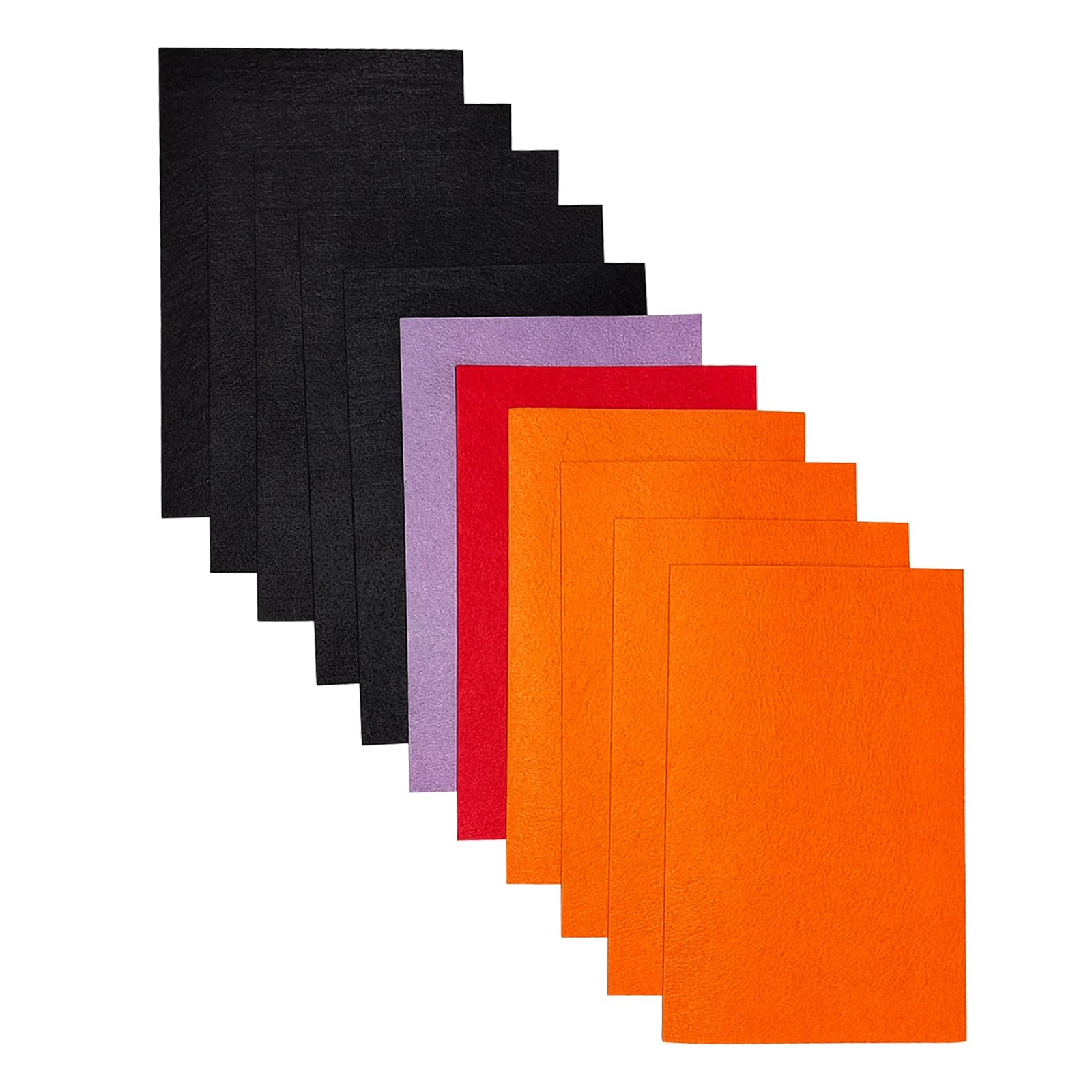 Jtnohx Stiff Felt Sheets, 11 Pcs Felt Fabric, 17.78×28.7cm Colour Fabric Square for Crafts, Craft Material for Sewing(Halloween Series Colours)