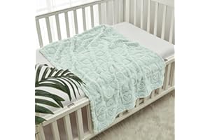 CREVENT 30"X40" Cozy Soft Warm Sherpa Baby Blanket for Girls Boys, Newborn Essentials for Infant, Baby Shower Receiving Gift 