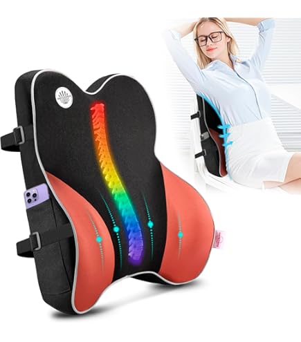 Back Pack ZIKEE Adjustable Lumbar Support Pillow Memory Foam