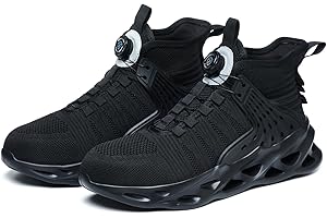 Kaximd Safety Boots for Men Steel Toe Shoes Lightweight Construction Sneaker Work Boots