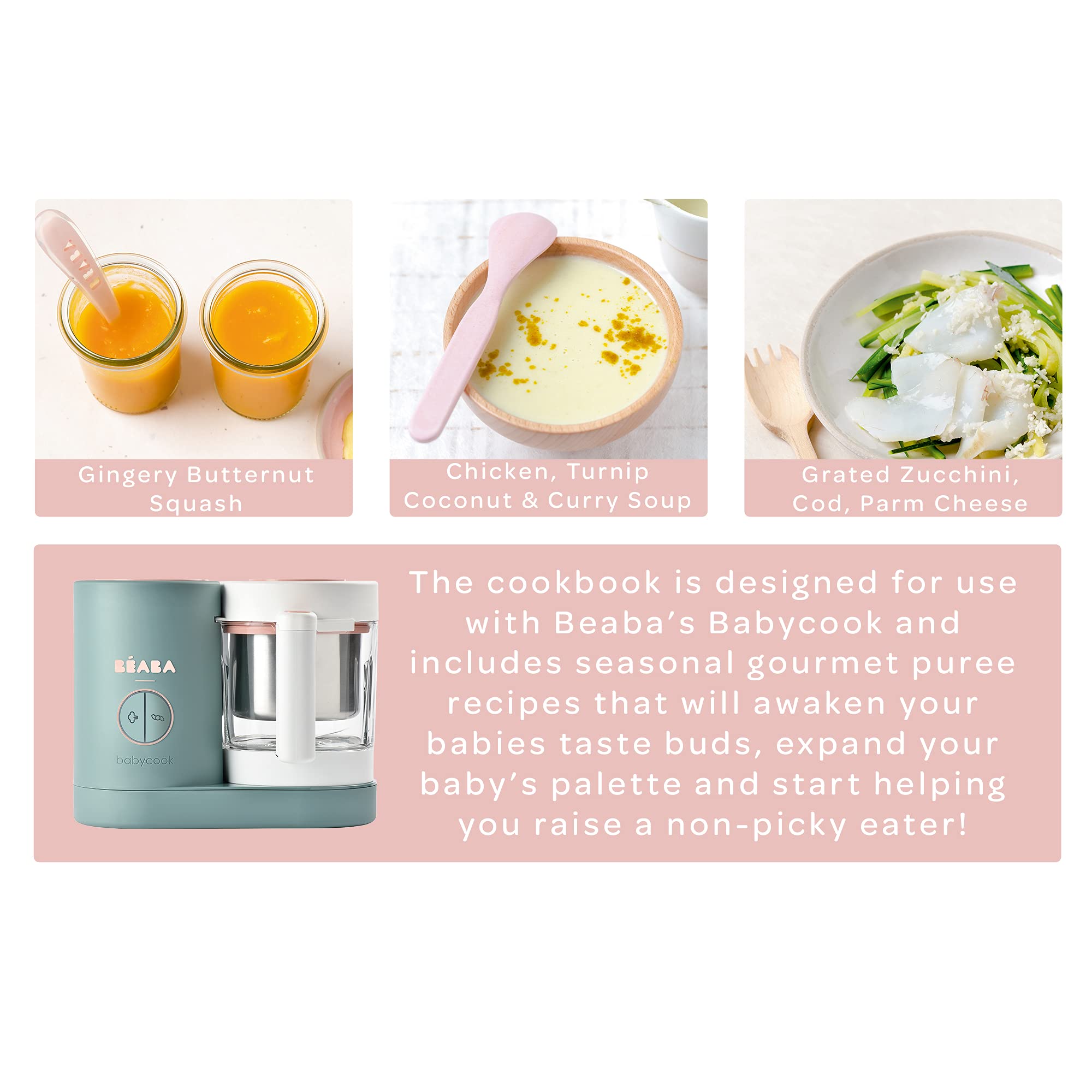 Amazon Com Beaba Cookbook Baby S First Foods With Babycook Alain Ducasse Edition Christophe Saintagne Laura Portelli Haurat Libros