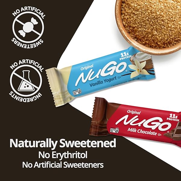 NUGO PROTEIN BAR, CHOCOLATE BANANA, 13G PROTEIN, GLUTEN FREE, 15 COUNT