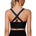 Sports Bra for Women, High Support Criss-Cross Back Padded Strappy Push up Sports Bras with Removable Cups Workout Yoga Top