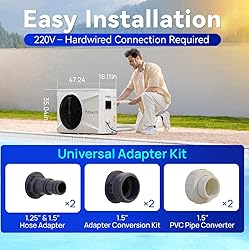 Aquastrong Inverter Swimming Pool Heat Pump, 75,000
