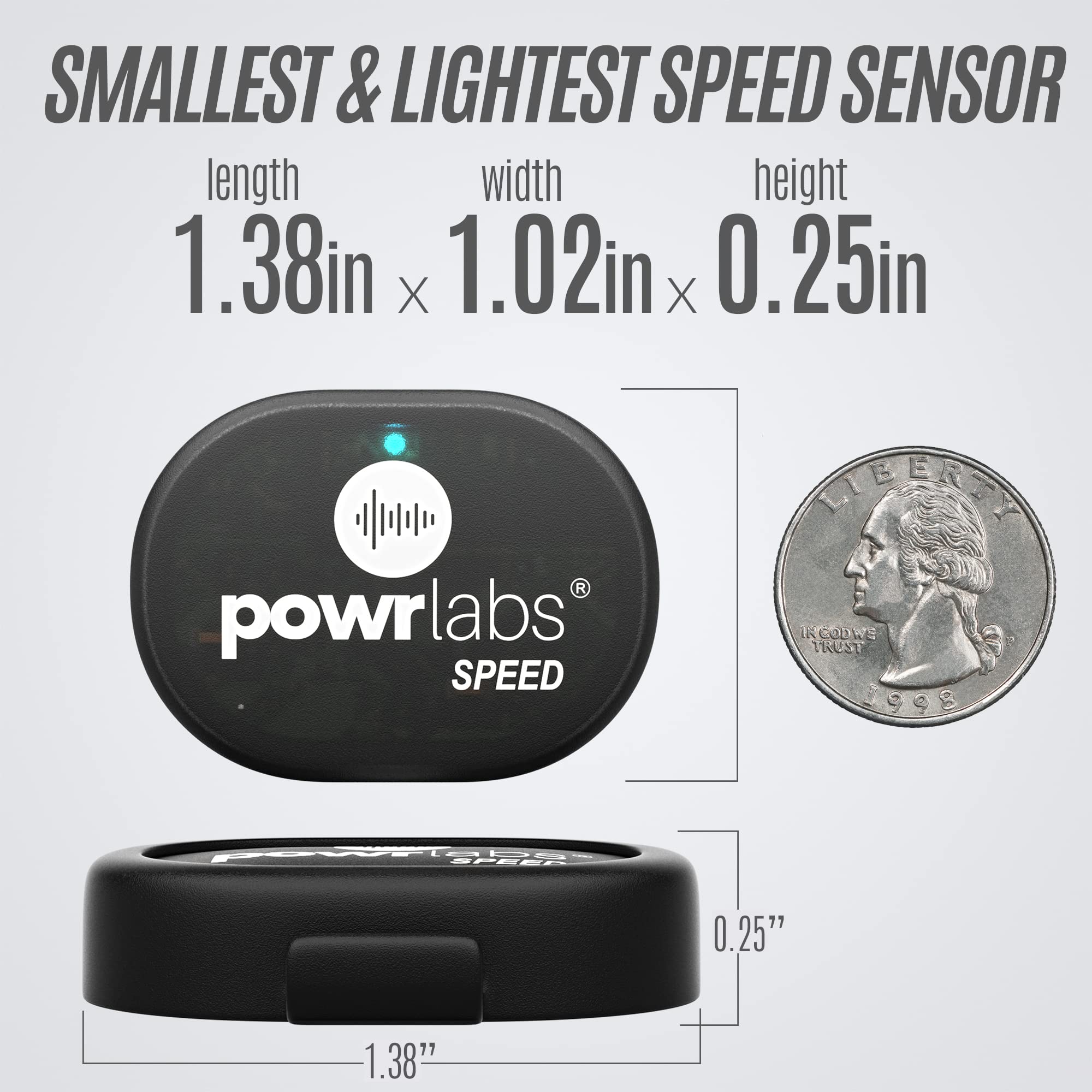 POWR LABS Bike Speed Sensor, Bike Sensor Bluetooth, ANT+ Speed Sensor Bike, Spin Bike Speed Sensor Compatible with Garmin Bike Computers, Wahoo, Zwift, Trainer Road & Polar Apps