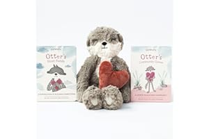 Slumberkins 14" Otter Kin & 2 Board Books Complete Set Bundle | Promotes Family Bonding, Building Connections & Acceptance | Social Emotional Learning, Ages 0+ (Otter Kin Plush + 2 Board Books)