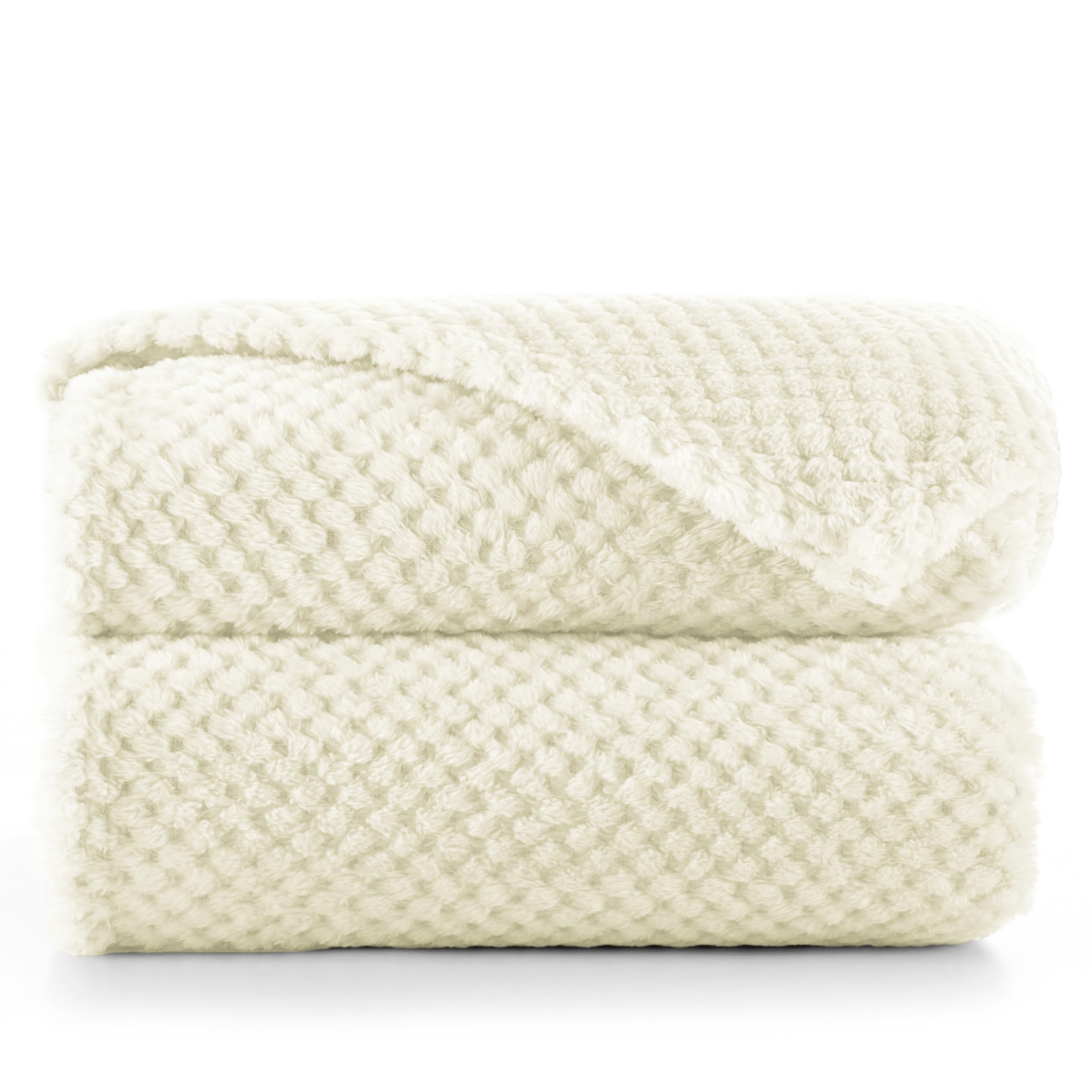 DecoKing 66171 Cuddly Blanket 70 x 150 cm Cream Microfibre Blanket Fleece Blanket Bedspread Fleece Soft Cuddly Scandinavian Style Ecru Ivory Cream Henry — image 1