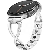 Mtozon Dressy Bling Bands Compatible with Samsung Galaxy Watch 8 40mm/44mm Watch8 Classic 46mm Women Stainless Steel Replacement Wristbands
