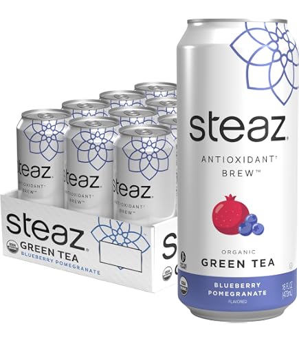 Amazon.com : Steaz Organic Zero Calorie Half Iced Green Tea & Half