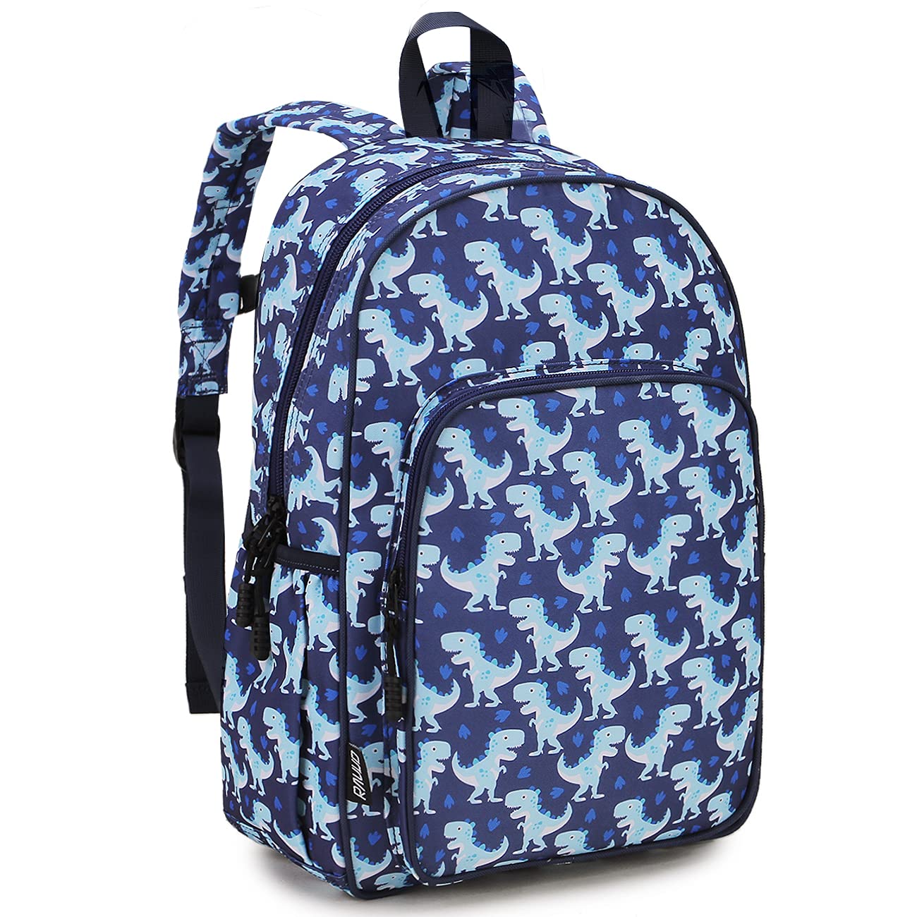 RAVUO Kids Backpack for Boys,15L Lightweight Water-Resistant Primary School Dinosaur Rucksack for Ages 7–10,Fits A4 Folders with Chest Strap