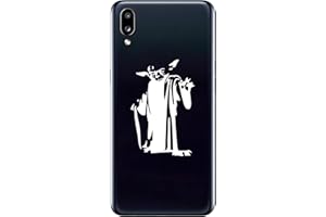 Yoda Star Wars Inpsired The Force Vinyl Cell Phone Decal for the iPhone or Android (WHITE 2" WIDE)