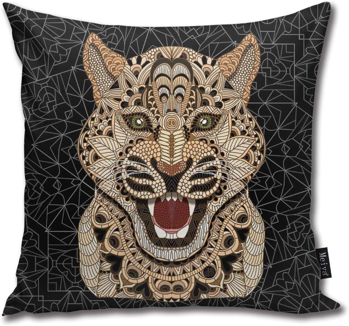 Alefdolf Throw Pillow Cover Leopard Decorative Pillow Case
