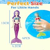 COSORO 4Pcs Diving Mermaids Toys Pool Sinking Toys Kids Mermaid Underwater view 2