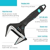 DURATECH 10-Inch Adjustable Wrench Wide Jaw 50mm Cr-V Steel SAE/Metric view 2