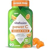 vitafusion Sugar Free Power C Vitamin C Gummies, Daily Adult Vitamins for Immune System Support (1), Orange Flavor, 90 Count
