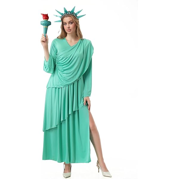 lady liberty fancy dress Halloween Costume: Statue of Liberty  Henkaa