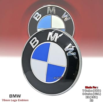 1 X 78mm Replacement Bmw Badge Emblem Logo For Bmw E31 E36 E37 E38 E53 E66 X5 Z3 Amazon Co Uk Car Motorbike