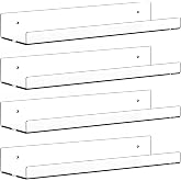 4 Pack Clear Acrylic Shelves for Wall with Adhesive,15 Inch No Drill Floating Shelves for Bathroom,Bedroom,Renter Friendly,Kids Room Bookshelf,Wall Display Shelf for Lego,Funko Pop,Figurine,Perfume