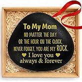 zavvoolly Valentines Day Gifts for Mom from Daughter Son, Engraved Stone Birthday Gifts for Mom, Romantic Valentine's Gift for Moms Mother in Law Step Mama, Mothers Day I Love You Gift for Moms