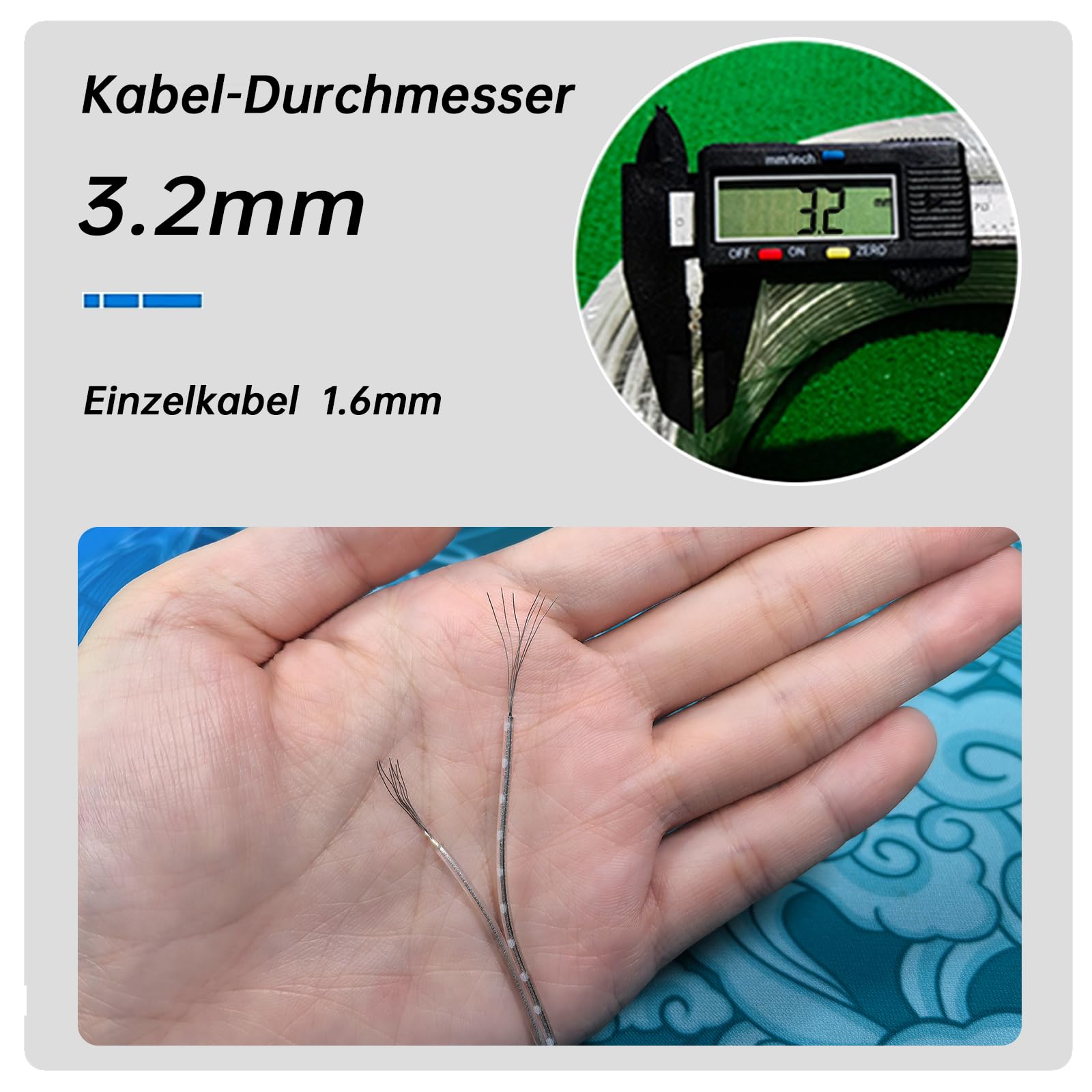 30M Durchsichtige Leitung 28AWG 2 Adriges PVC Kabel Transparent Elektrokabel 2 Kern Transparent Cable, Außendurchmesser 1.6 * 3.2mm Für Leuchten, Lichtkette 4