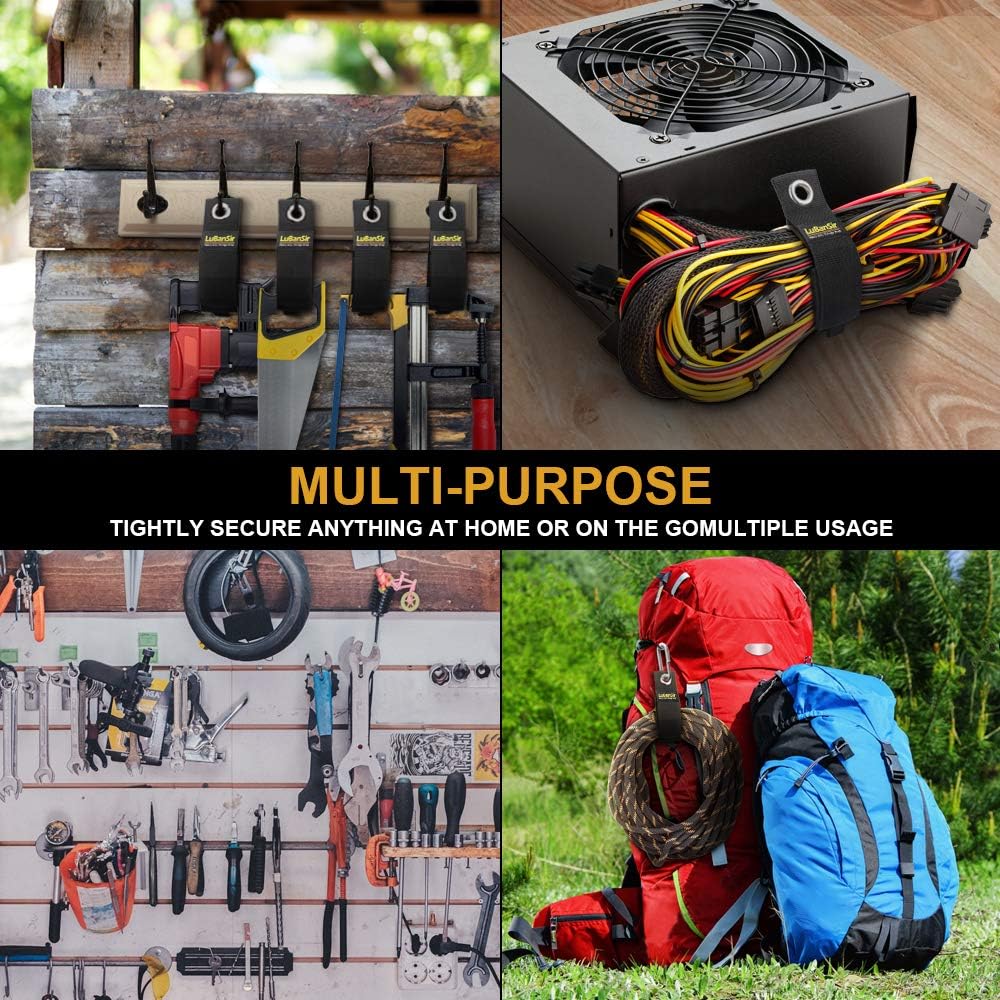 9 Pack Extension Cord Holder Organizer, Heavy Duty Storage Straps Fit with Garage Hooks and Pool Hose Hangers by LuBanSir: Home Audio & Theater