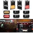 R&F Auto Smoked Lens Amber/Red LED Cab Roof Marker Lights Replacement for H'ummer H2 (2003-2009) Cab Roof Lamps