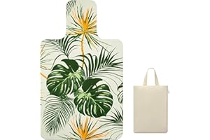 MicaYoung Pilates Reformer Mat Cover Non-slip for Pilates Reformer Workout 1mm/0.04" Thick with Carry Pouch, Green Leaf