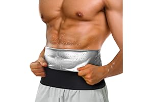 LODAY Waist Trimmer for Men Weight Loss,Stomach Trainer Sweat Workout Shaper,Neoprene-Free Slimming Sauna Belt