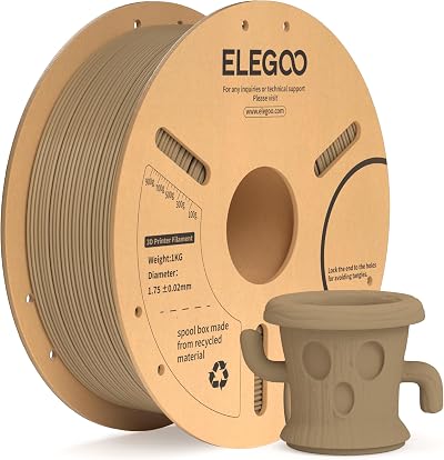 ELEGOO PLA Plus Wood Colour Filament 1.75mm 1kg for 3D Printers
